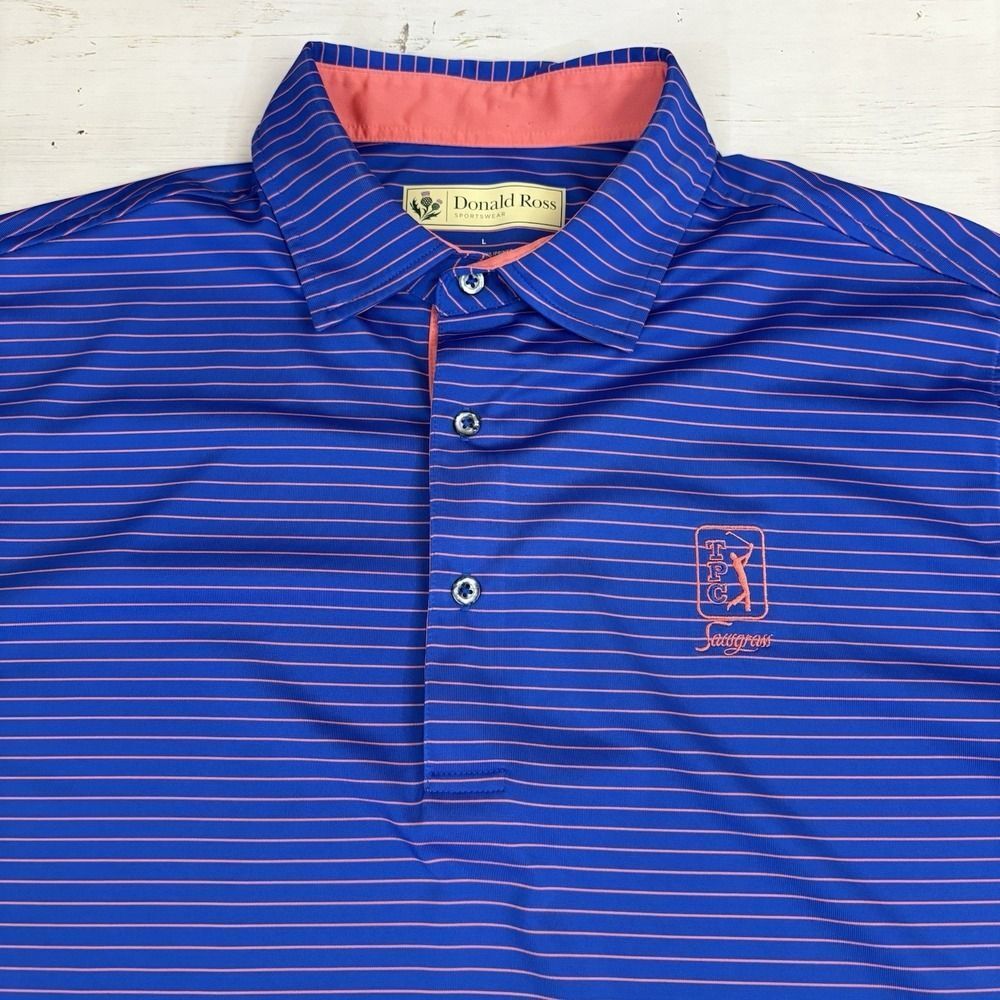 Donald Ross Polo Shirt Mens Large TPC Sawgrass Golf Logo